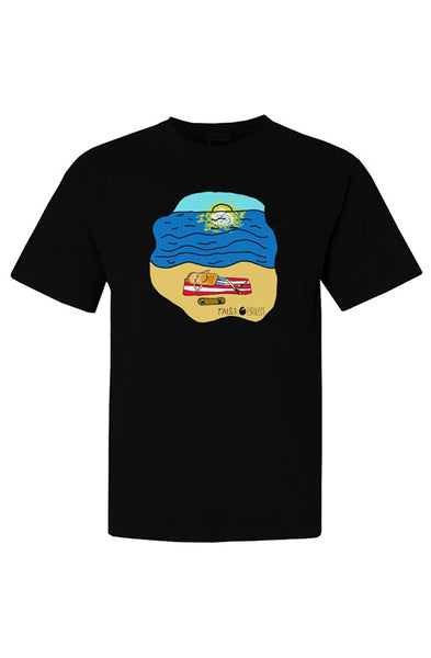 Chill Out BRKFSTxFalse. Black Tee