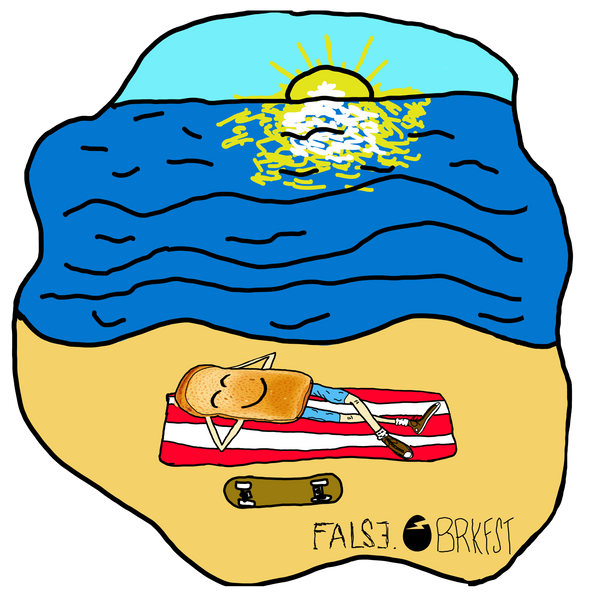 Chill Out BRKFSTxFalse. Black Tee