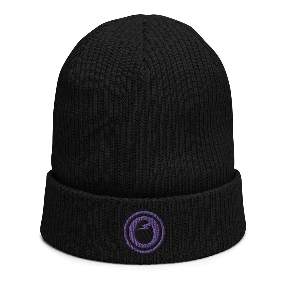 Purple Rain Organic ribbed beanie