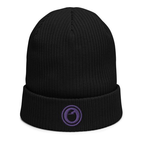 Purple Rain Organic ribbed beanie