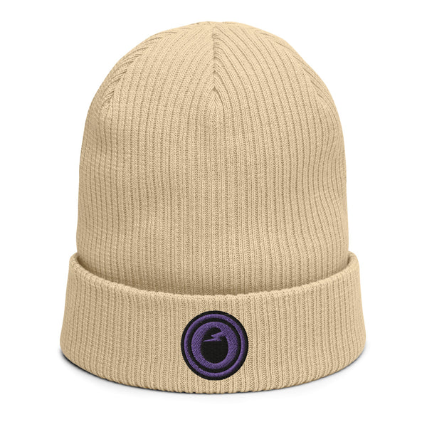 Purple Rain Organic ribbed beanie